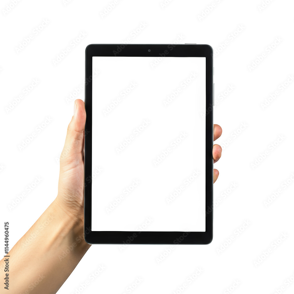 Hand Holding Tablet with Blank Screen Hand Holding Tablet with Blank Screen