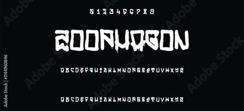 Cool street art font dynamic graffiti font for modern bold marker logo, spirited expressive headline, youth urban vibe. Art typographic design. Vector typeset