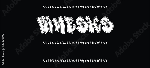 Cool street art font dynamic graffiti font for modern bold marker logo, spirited expressive headline, youth urban vibe. Art typographic design. Vector typeset