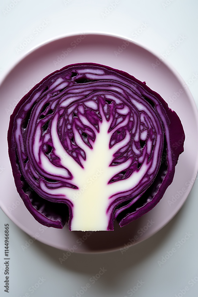 Purple cabbage is a natural, healthy vegetable option for vegetarians and can be easily cut into various shapes using a die cutter._00001_ Purple cabbage is a natural, healthy vegetable option for vegetarians and can be easily cut into various shapes using a die cutter._00001_