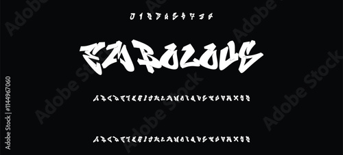 Cool street art font dynamic graffiti font for modern bold marker logo, spirited expressive headline, youth urban vibe. Art typographic design. Vector typeset