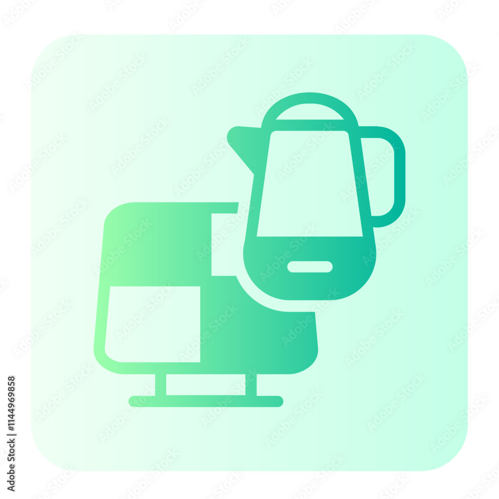 electric kettle gradient icon electric kettle gradient icon
