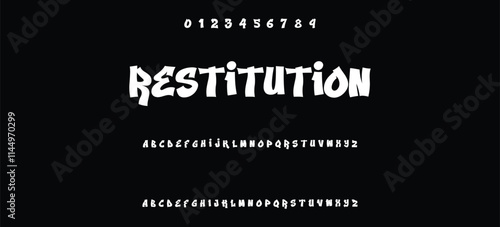 Cool street art font dynamic graffiti font for modern bold marker logo, spirited expressive headline, youth urban vibe. Art typographic design. Vector typeset