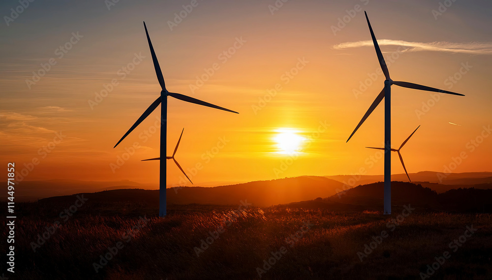 wind turbines. clean energy concept wind turbines. clean energy concept