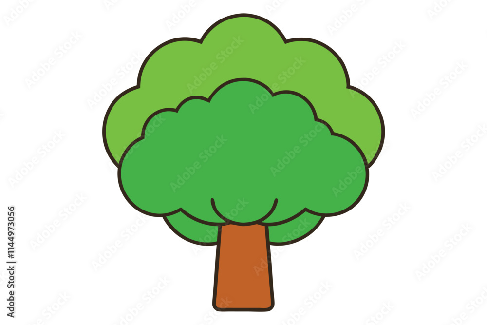 Tree design vector illustration on white background. Tree design vector illustration on white background.
