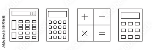 Calculator icon set. Accounting calculator icon. calculator vector