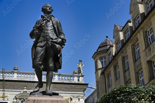 Leipzig, Goethe am Naschmarkt vor der Akten Börse photo