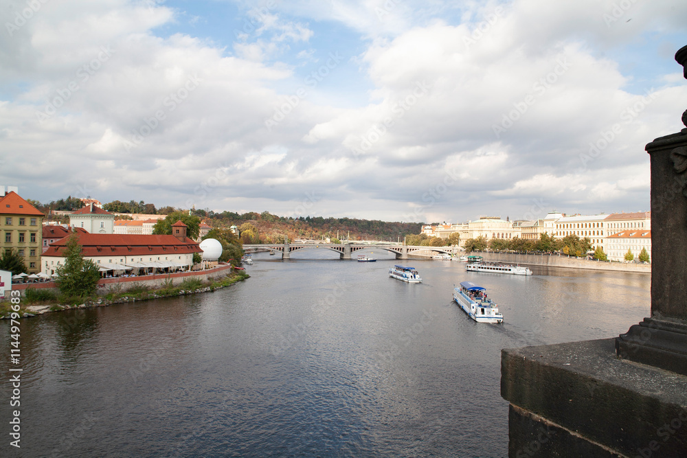 Fototapeta premium View of the Vltava River in Prague