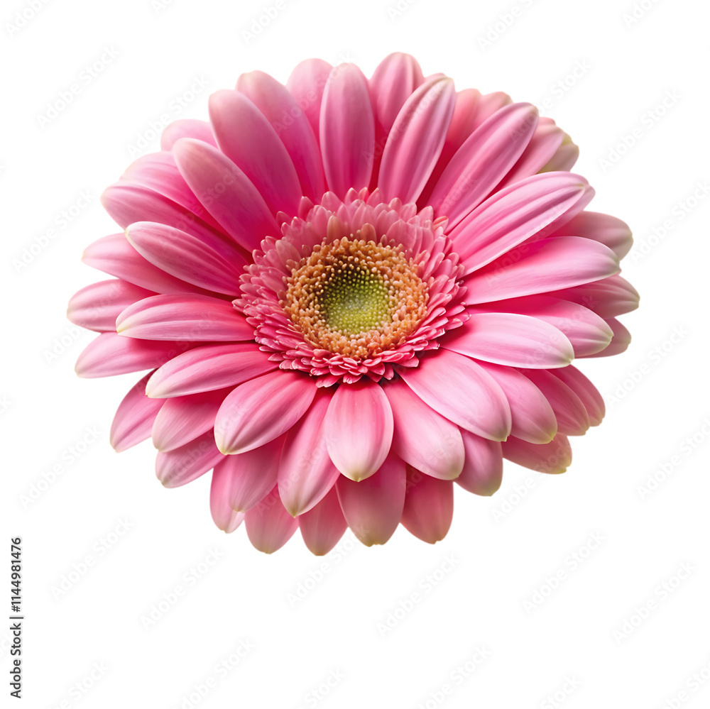 pink gerber daisy isolated on white pink gerber daisy isolated on white
