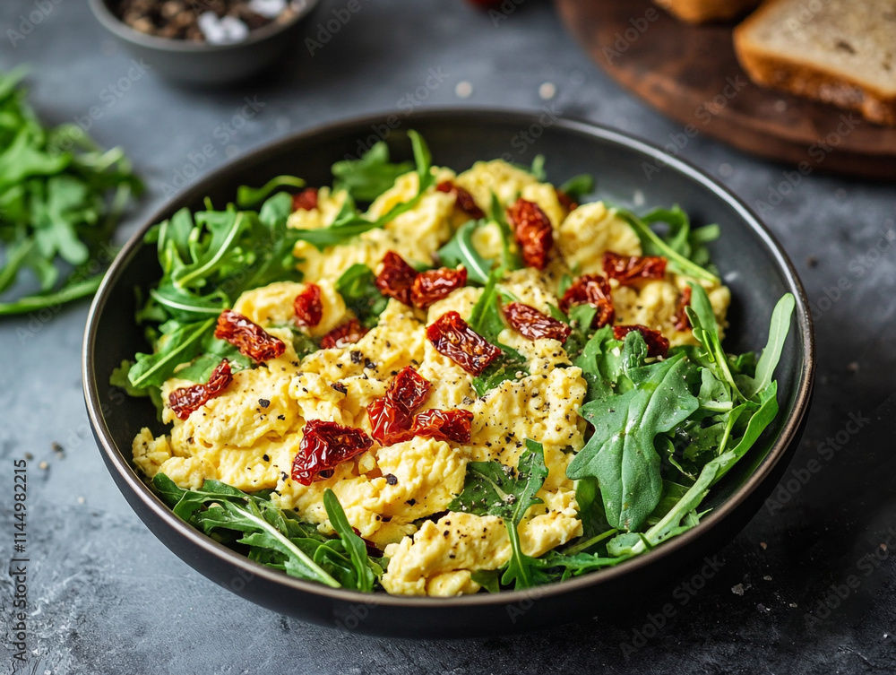 Omelet with dried tomatoes. Omelet with dried tomatoes.