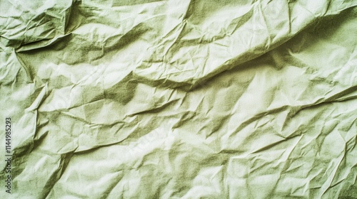 Wallpaper Mural Muted Green Fabric Texture: A Study in Wrinkles and Folds Torontodigital.ca