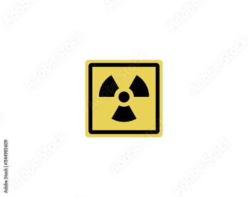 Sign indicating radiation zone. Vector illustration