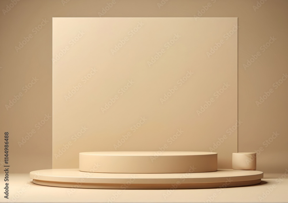 Minimalist Digital 3d Beige Podium. Ideal for showcasing luxury products, futuristic designs, or premium branding campaigns. Minimalist Digital 3d Beige Podium. Ideal for showcasing luxury products, futuristic designs, or premium branding campaigns.