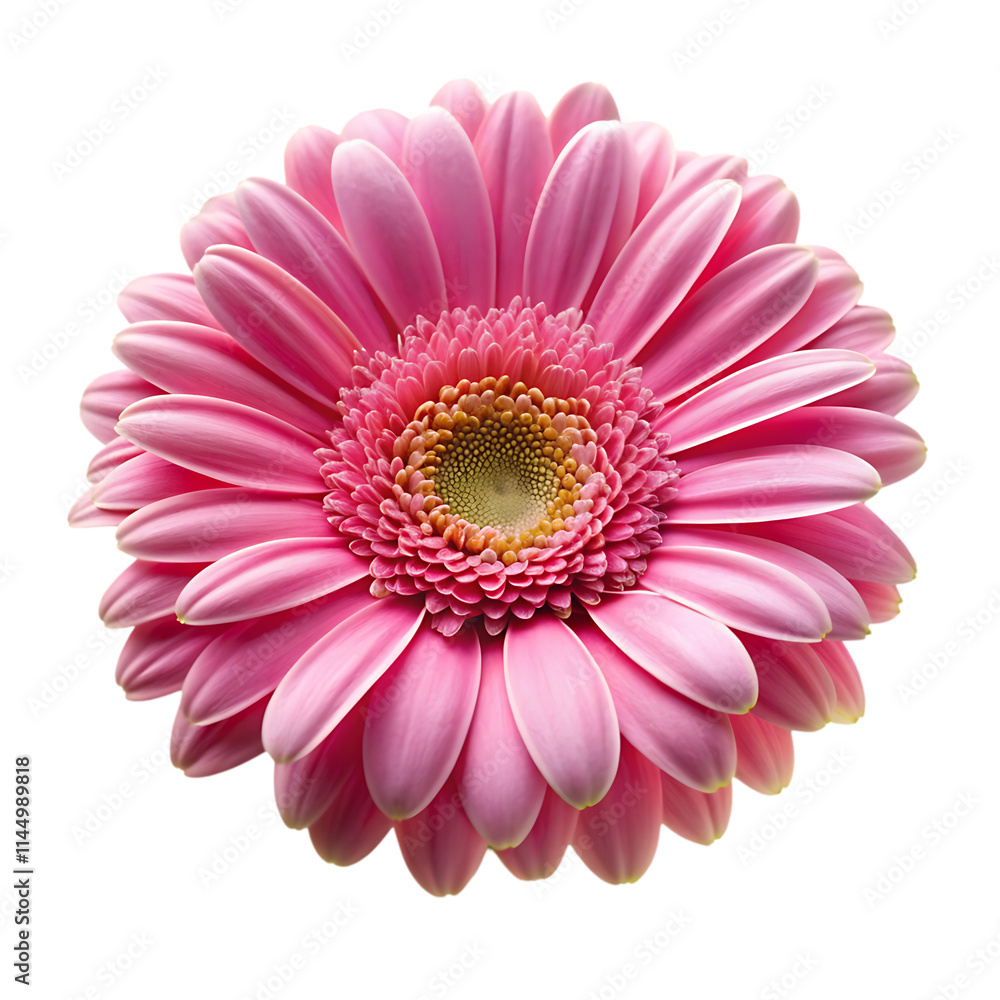 pink gerber daisy isolated on white pink gerber daisy isolated on white