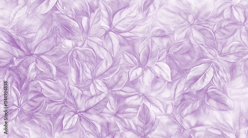 Delicate Purple Leaf Design: Intricate Botanical Illustration for Wallpaper and Print