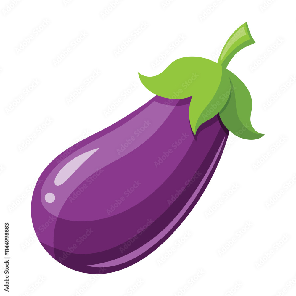 Vector eggplant on white background Vector eggplant on white background