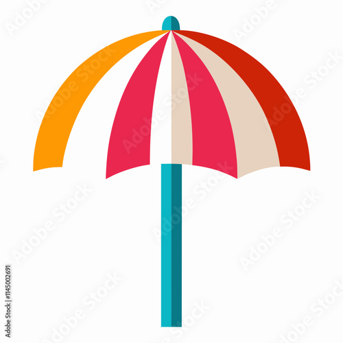 beach umbrella   vector icon ,white background