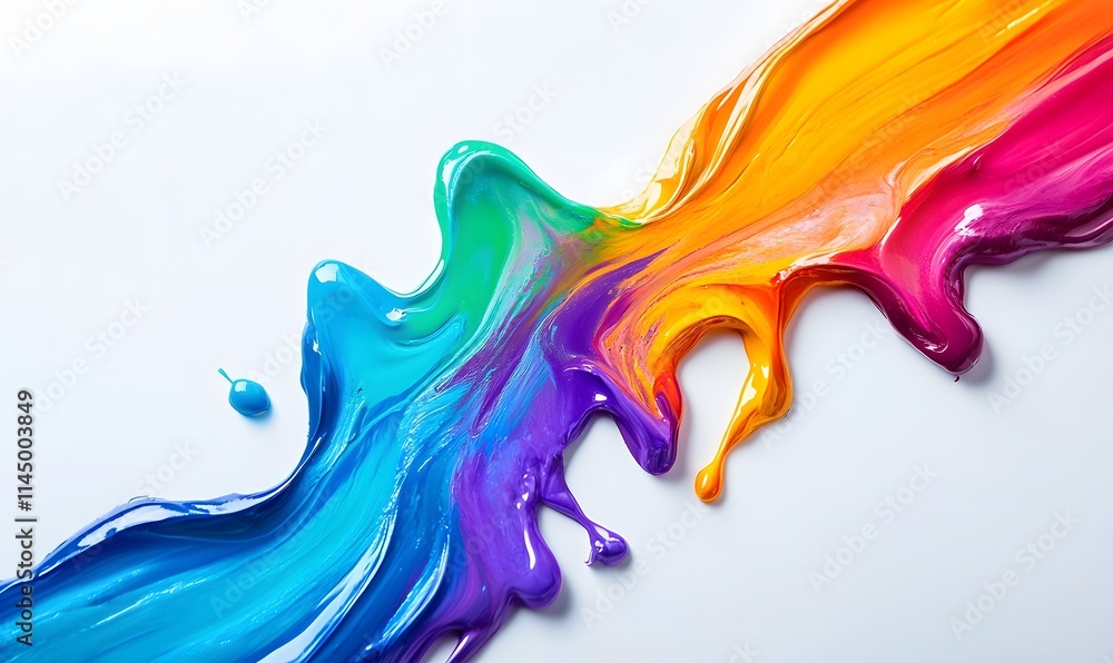 Colorful paint splash on white background. Colorful paint splash on white background.