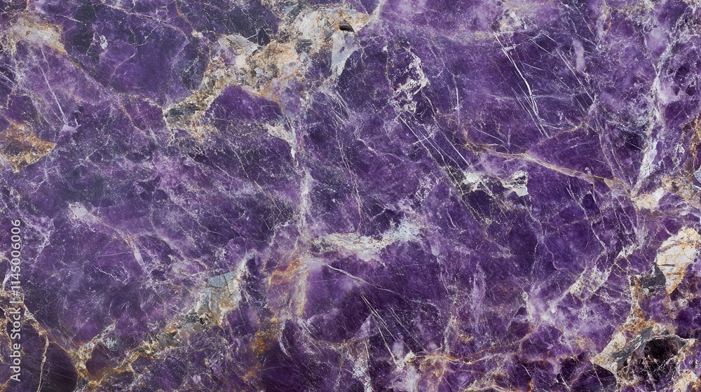 Naklejka premium Captivating Purple Stone Texture with Intricate Veins and Patterns