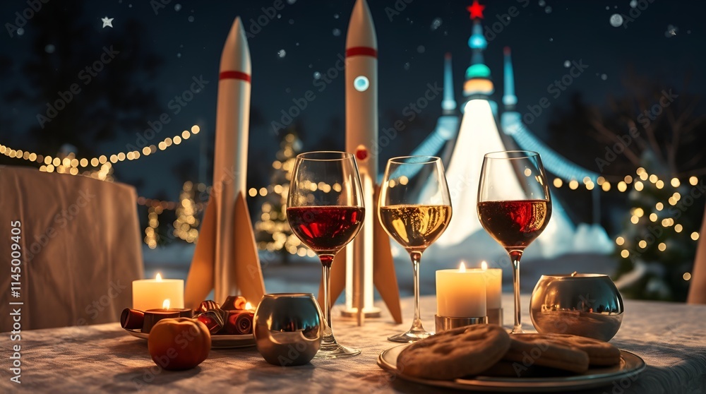 Fototapeta premium Silvester. Generative AI Technologie in