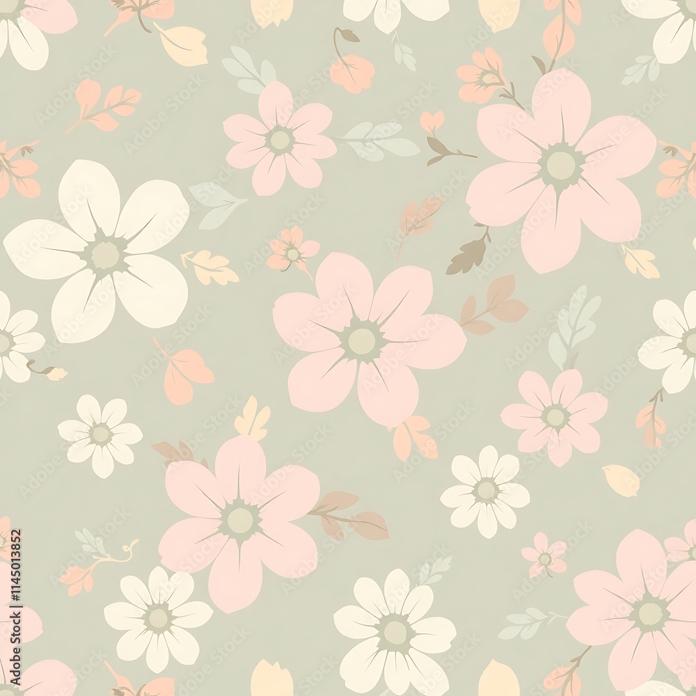 Pastel Floral Seamless Pattern Pastel Floral Seamless Pattern