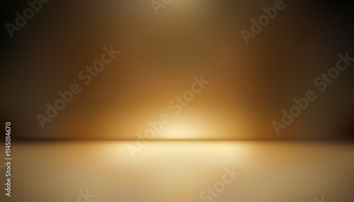 Studio dark gold gradient background with lights shiny abstract pattern, modern and luxury empty room interior for premium product display lighting. Art & Illustration.