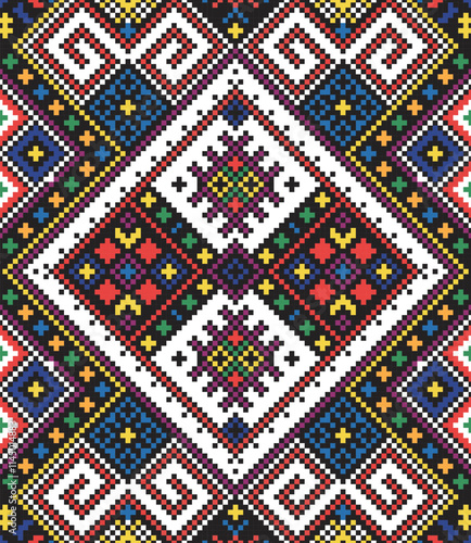 Traditional Geometric Folk Art Pattern