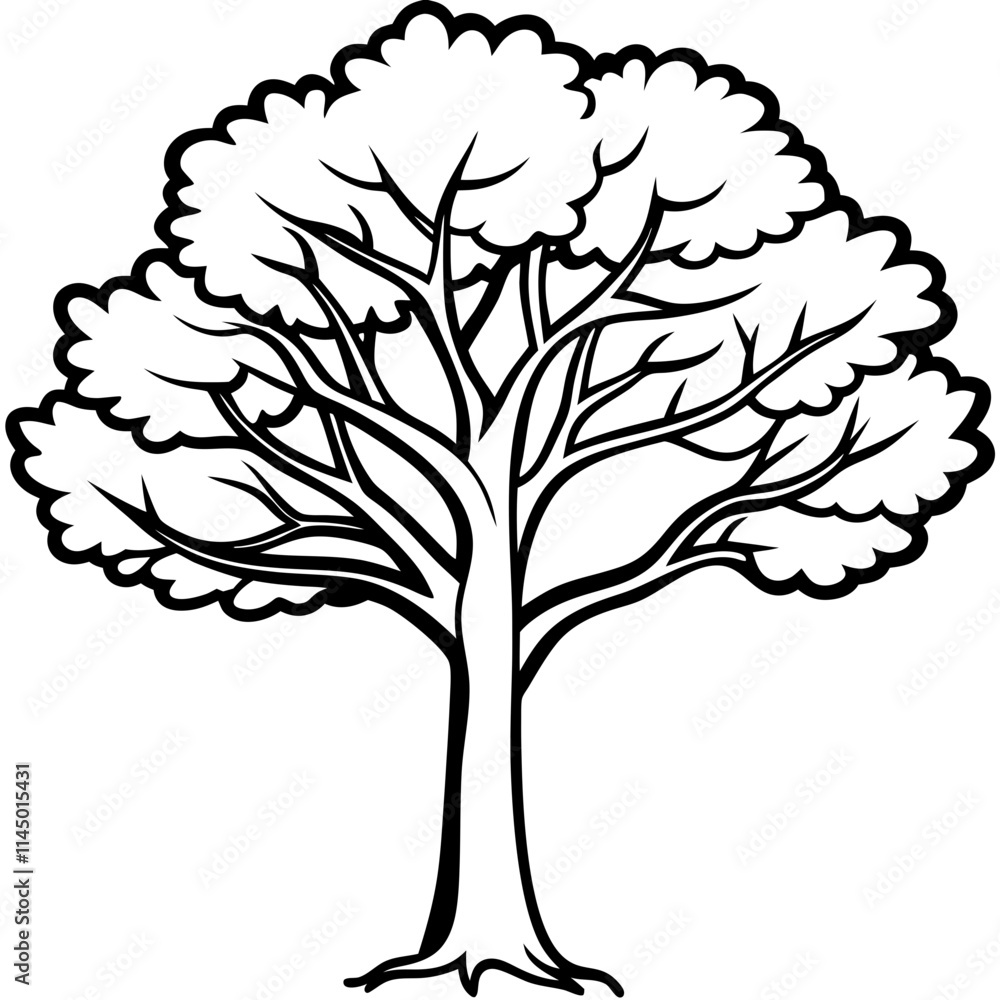 Obraz premium black and white tree