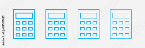 Calculator icons set. Accounting calculator sign and symbol.