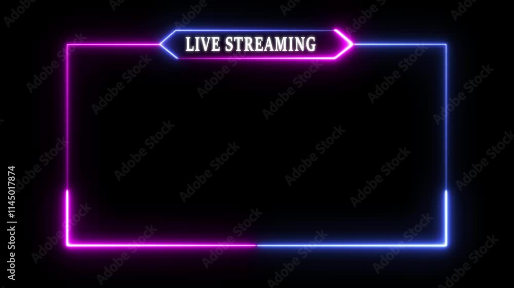 live streaming neon text frame animation box frame neon frame live streaming game live. live streaming neon text frame animation box frame neon frame live streaming game live.