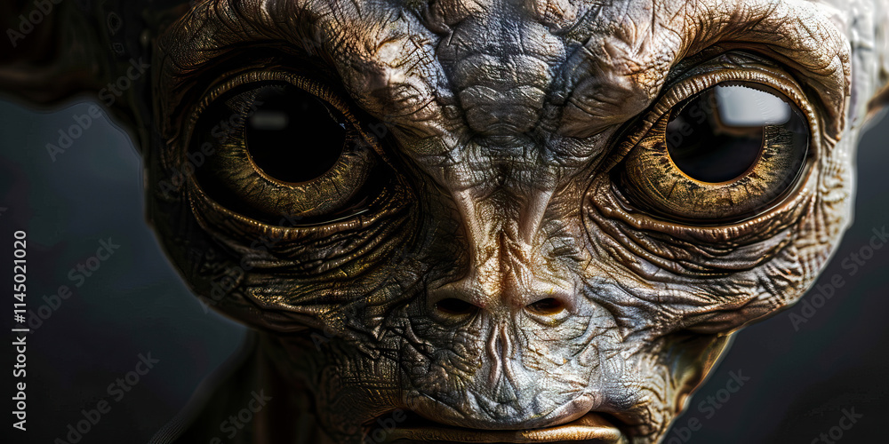 Digital Rendering of an Alien Face Digital Rendering of an Alien Face