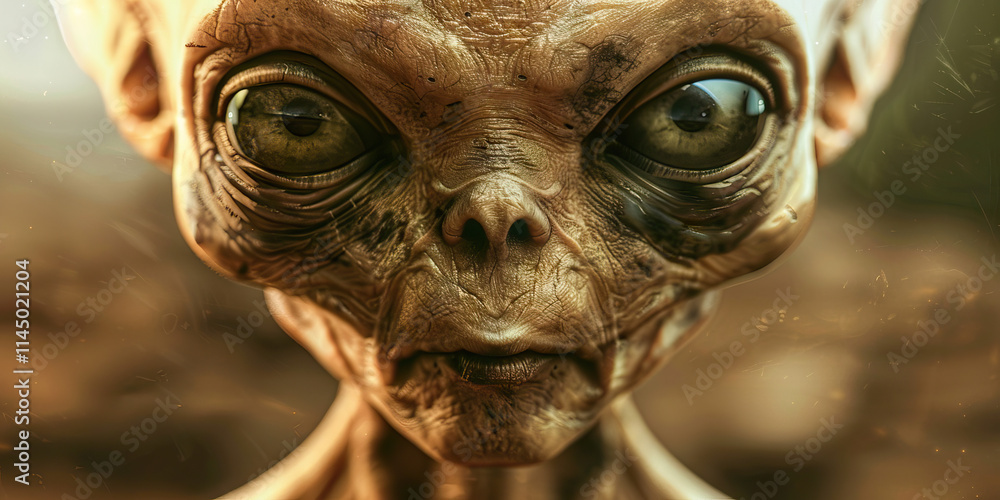 Digital Rendering of an Alienoid Creature Digital Rendering of an Alienoid Creature