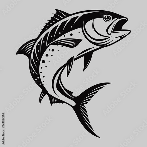 game fish silhouette vector design art and illustration