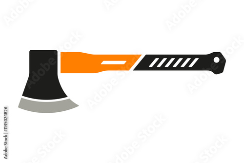 Axe icon. Colored silhouette. Side view. Vector simple flat graphic illustration. Isolated object on white background. Isolate.