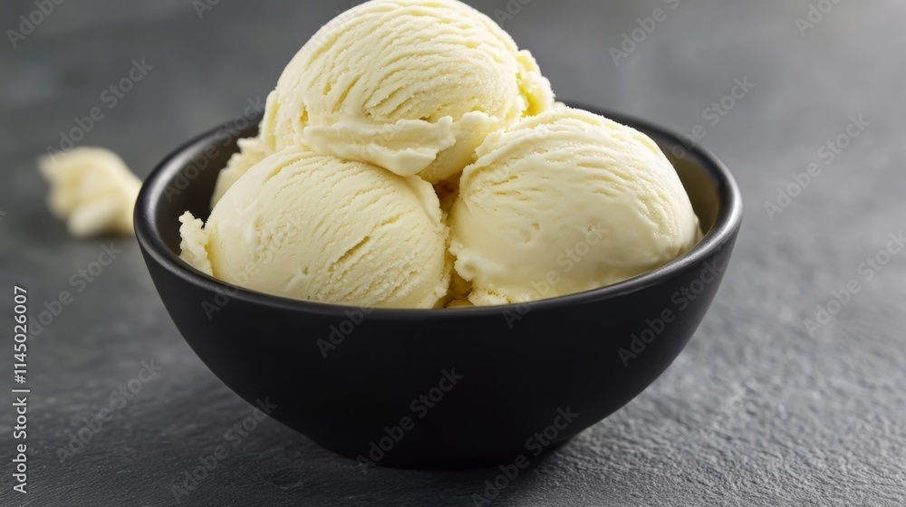 Vanilla Ice Cream in a Bowl - A Perfect Summer Treat Vanilla Ice Cream in a Bowl - A Perfect Summer Treat