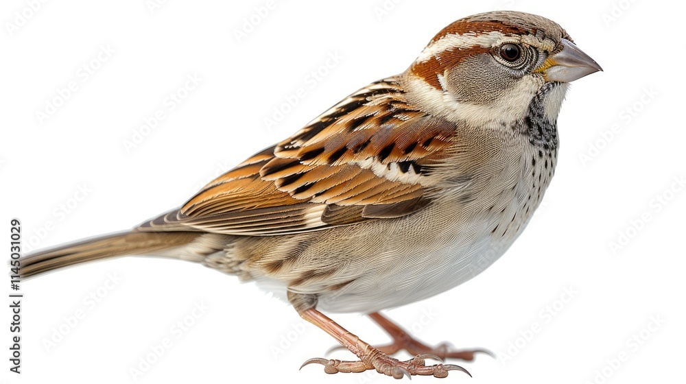 A detailed image of a sparrow showcasing its colorful plumage and features. A detailed image of a sparrow showcasing its colorful plumage and features.
