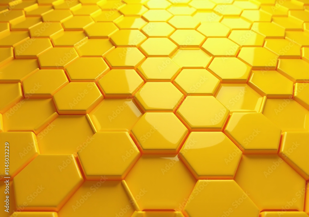 yellow hexagons golden honeycomb background create surreal futuristic grid technology yellow hexagons golden honeycomb background create surreal futuristic grid technology