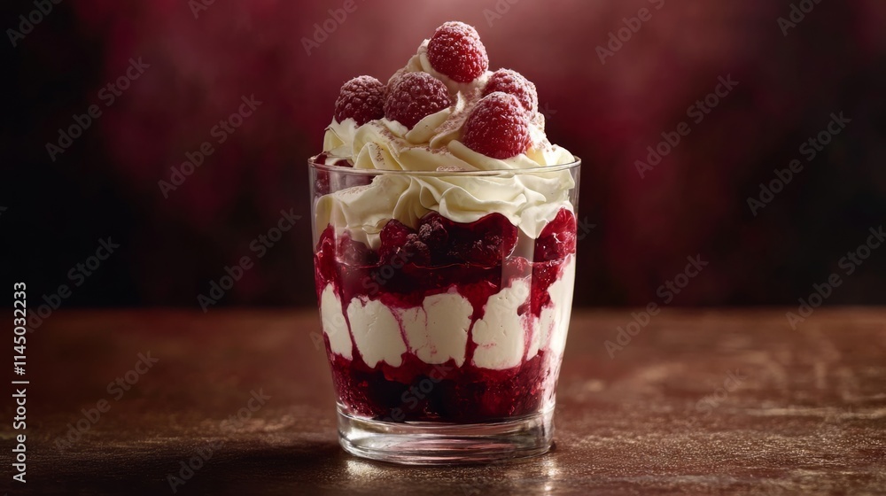 Delectable Raspberry Cream Dessert in a Glass Delectable Raspberry Cream Dessert in a Glass