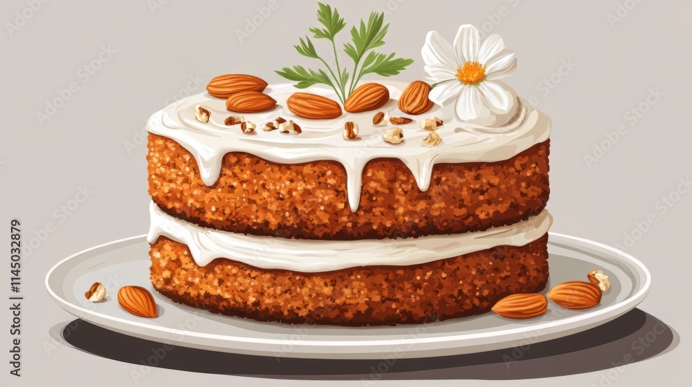 Delectable Carrot Cake with Creamy Frosting Delectable Carrot Cake with Creamy Frosting