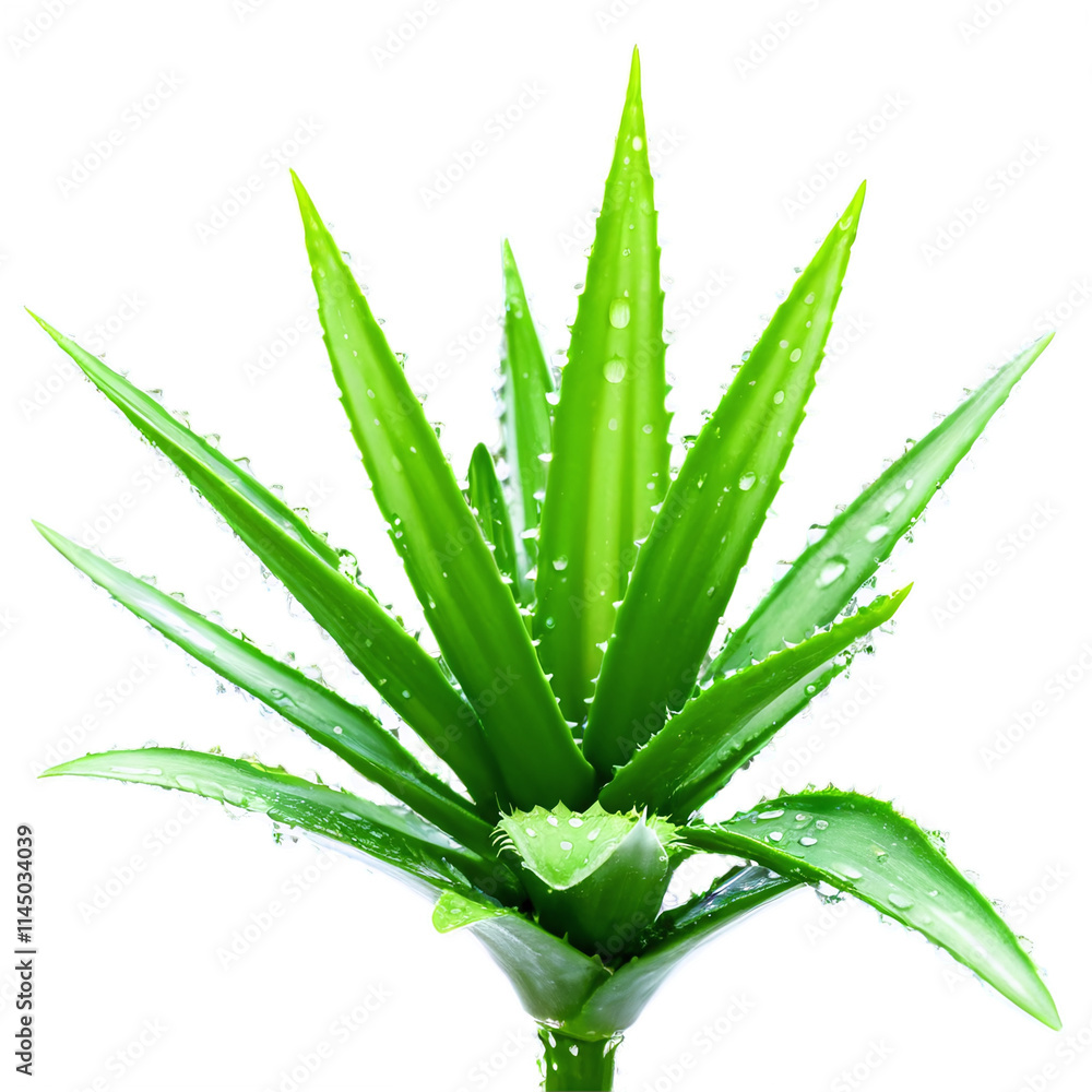 Aloe vera plant leaves isolated on transparent background Aloe vera plant leaves isolated on transparent background