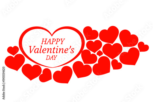 Valentine's Day Vector Illustration Beautiful Silhouettes on Transparent Background