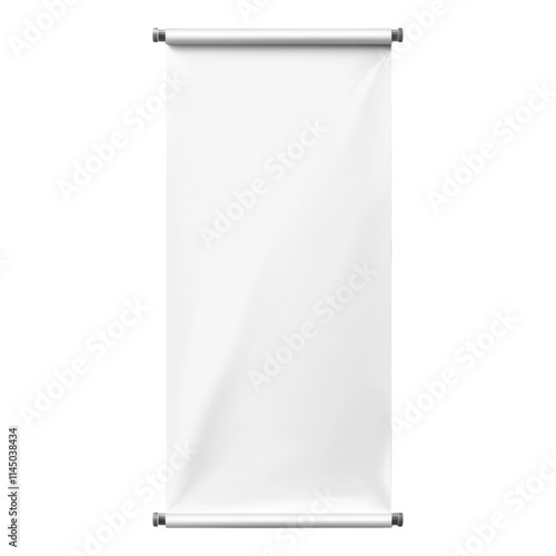 Obraz na płótnie Roll-up banner design template featuring customizable blank space for branding, ideal for events and promotions, versatile PNG format w salonie