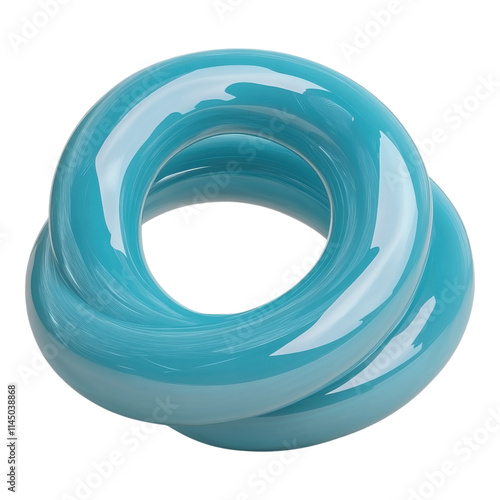 Obraz na płótnie Soft blue rounded infinity loop icon, symbolizing continuity and endless possibilities, designed with a transparent background for versatile use w salonie