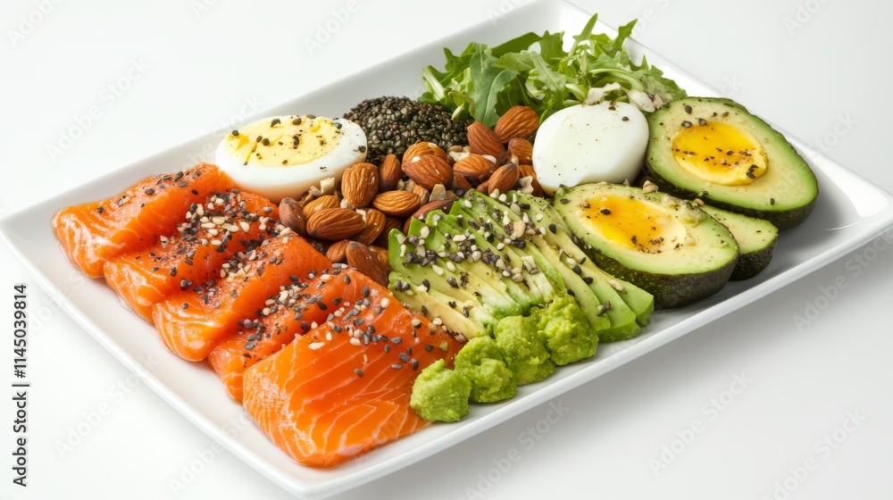 Nutritious Salmon, Avocado, and Egg Bowl - A Healthy and Delicious Meal Nutritious Salmon, Avocado, and Egg Bowl - A Healthy and Delicious Meal