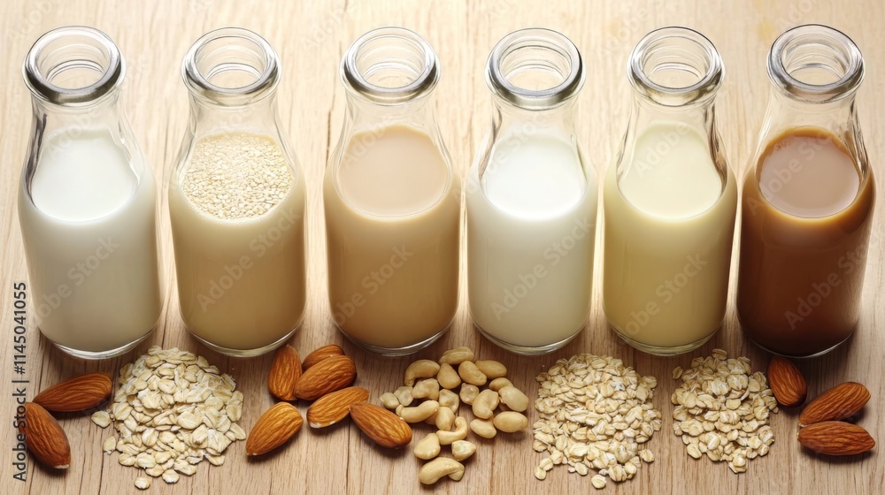 A Diverse Selection of Plant-Based Milk Options A Diverse Selection of Plant-Based Milk Options