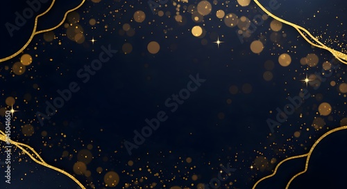 Beautiful bright fireworks display illuminating the night sky with vibrant colors and bokeh effect