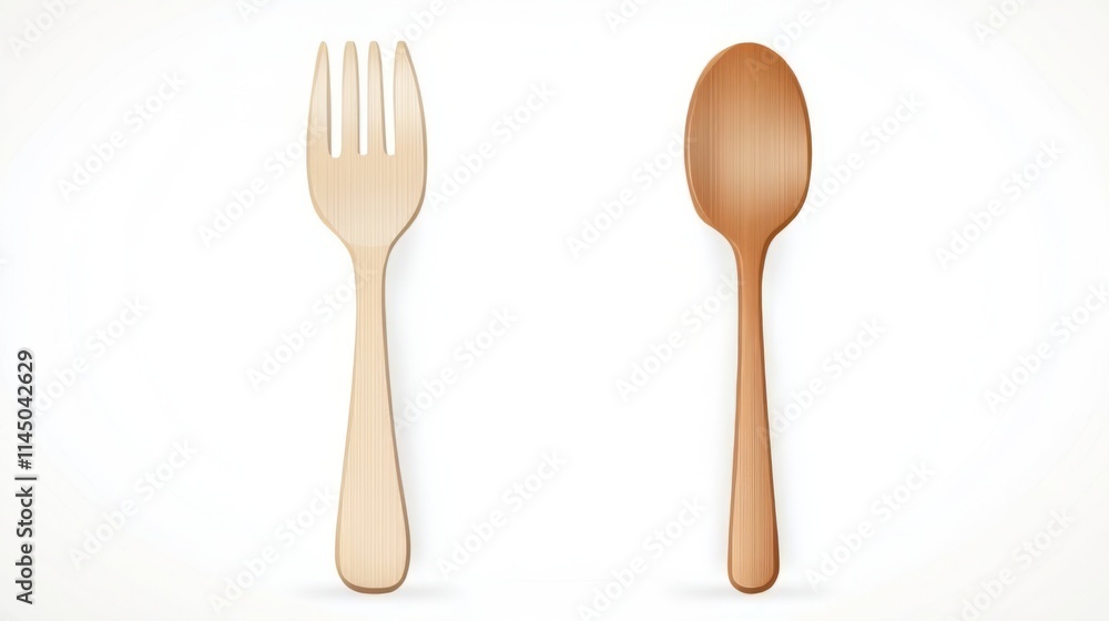 Wooden Fork and Spoon - Eco-Friendly and Stylish Utensils Wooden Fork and Spoon - Eco-Friendly and Stylish Utensils