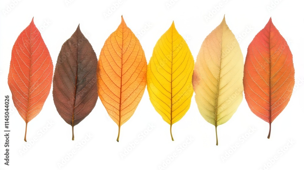Autumn Leaves in a Gradient of Colors Autumn Leaves in a Gradient of Colors