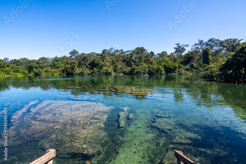 View of Lagoa do Japonês (Japanese Lagoon) at Jalapão State Park - Tocantins, Brazil