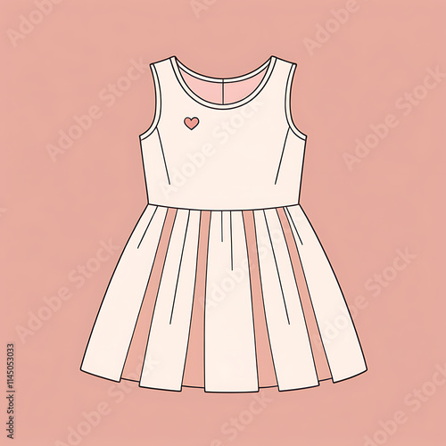 Illustration of a kids dress